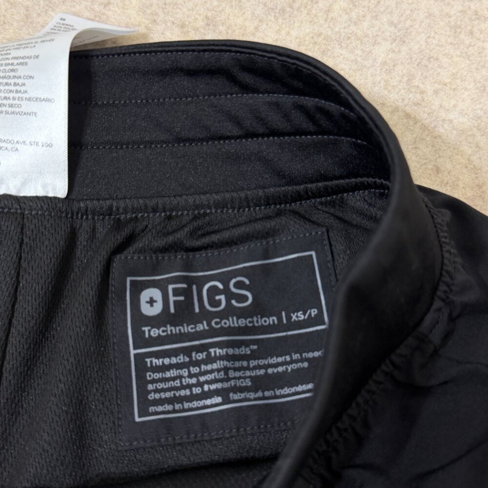 FIGS Black Jogger Scrub Pants XS Technical Collection Medical Nurse - Picture 4 of 16